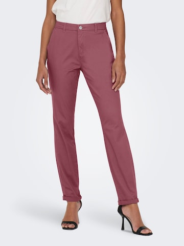 ONLY Slimfit Chino 'PARIS' in Roze: voorkant