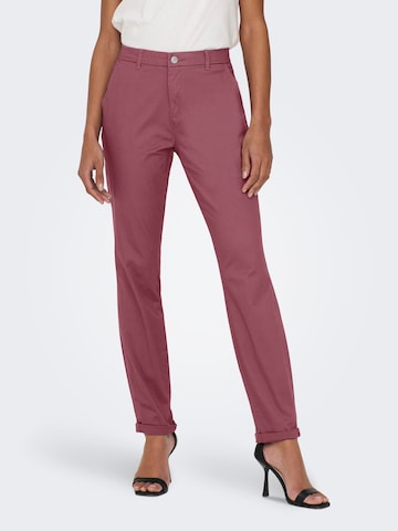 Coupe slim Pantalon chino 'PARIS' ONLY en rose : devant