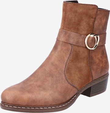 Bottines Rieker en marron : devant