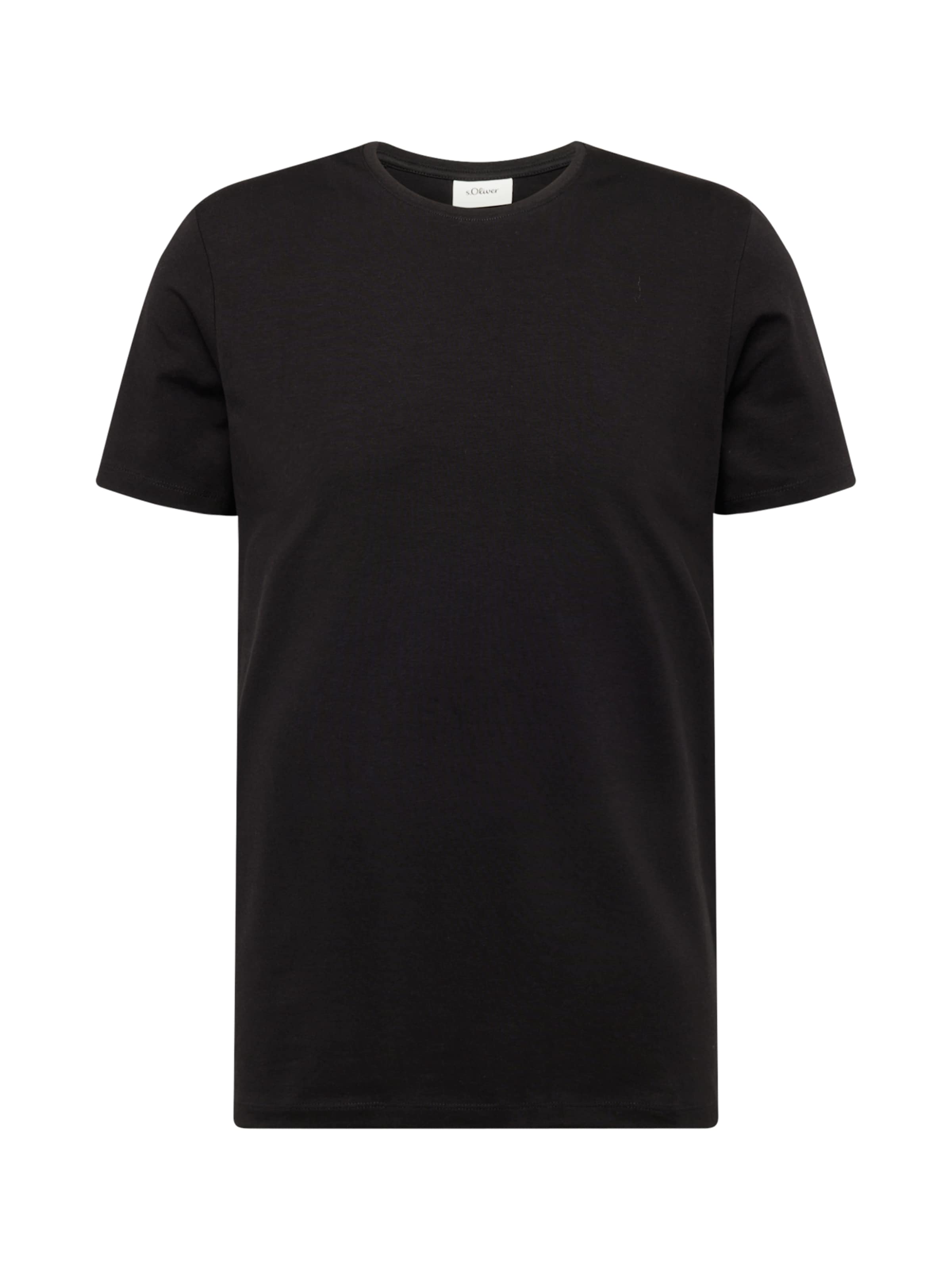 Tricou de la s.Oliver BLACK LABEL pe negru: față