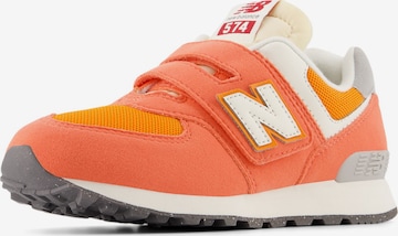 Baskets ' 574 HOOK & LOOP' new balance en orange : devant