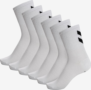 Chaussettes de sport 'Chevron' Hummel en blanc : devant