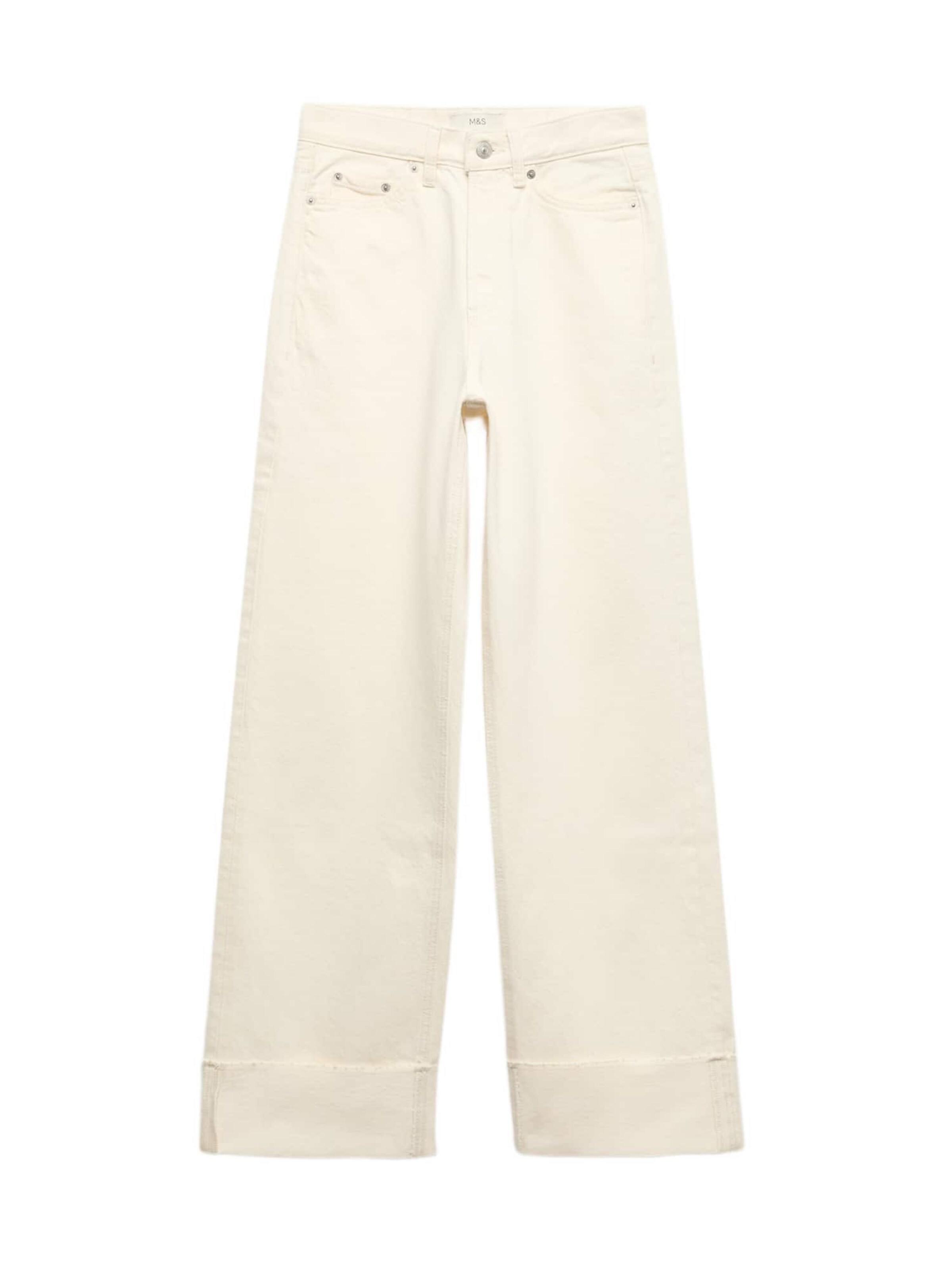 Marks & Spencer Loosefit Jeans in Beige: voorkant