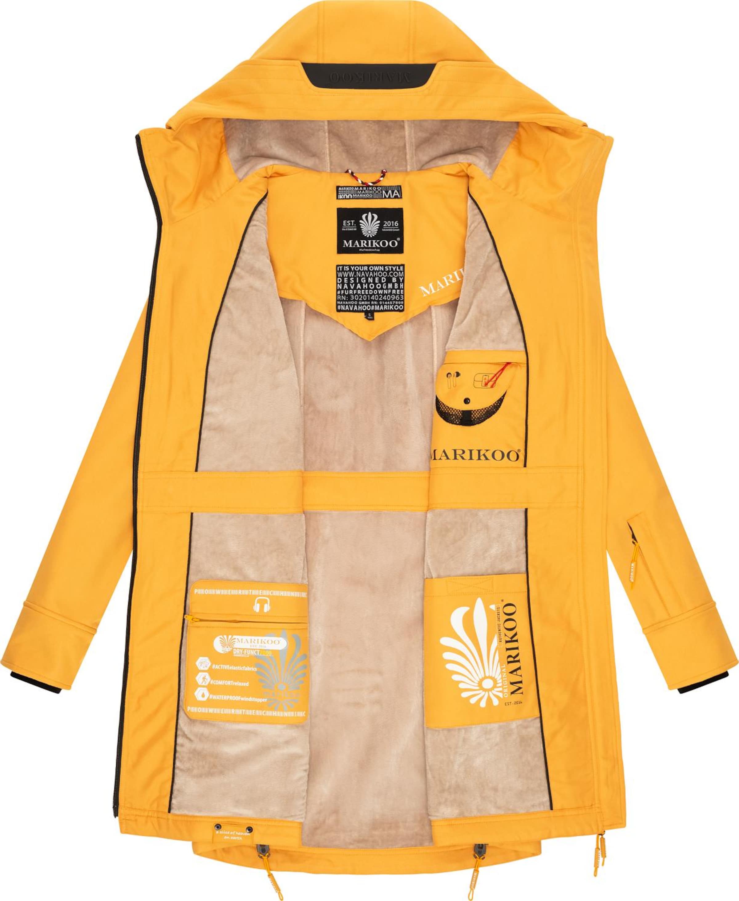 MARIKOO Between-seasons parka in Yellow