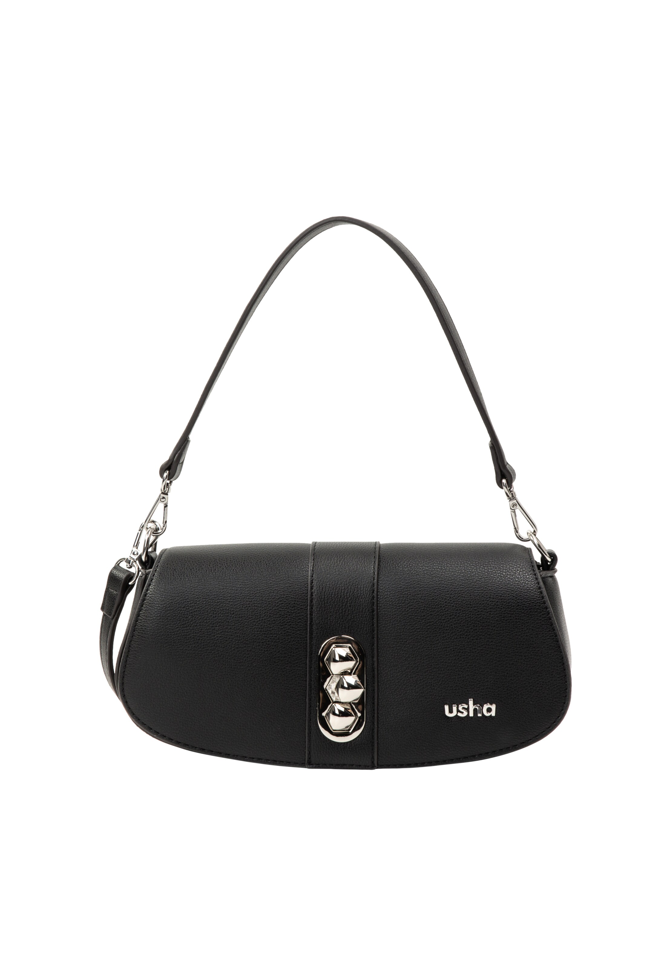 usha BLACK LABEL Shoulder Bag in Black: front