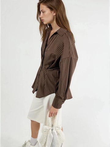 Qu Style Bluse in Braun