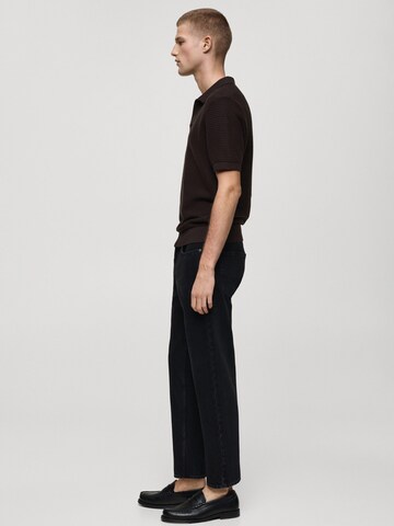 MANGO MAN Tapered Jeans 'Sammy' i sort