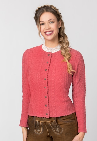 STOCKERPOINT Gebreid vest 'Lavina' in Roze: voorkant