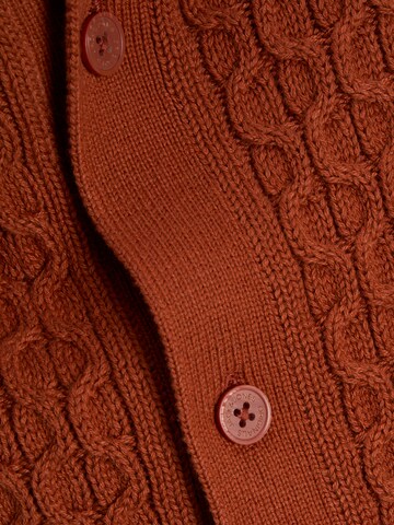 JACK & JONES Regular fit Knit cardigan 'JORACAPULCO' in Brown