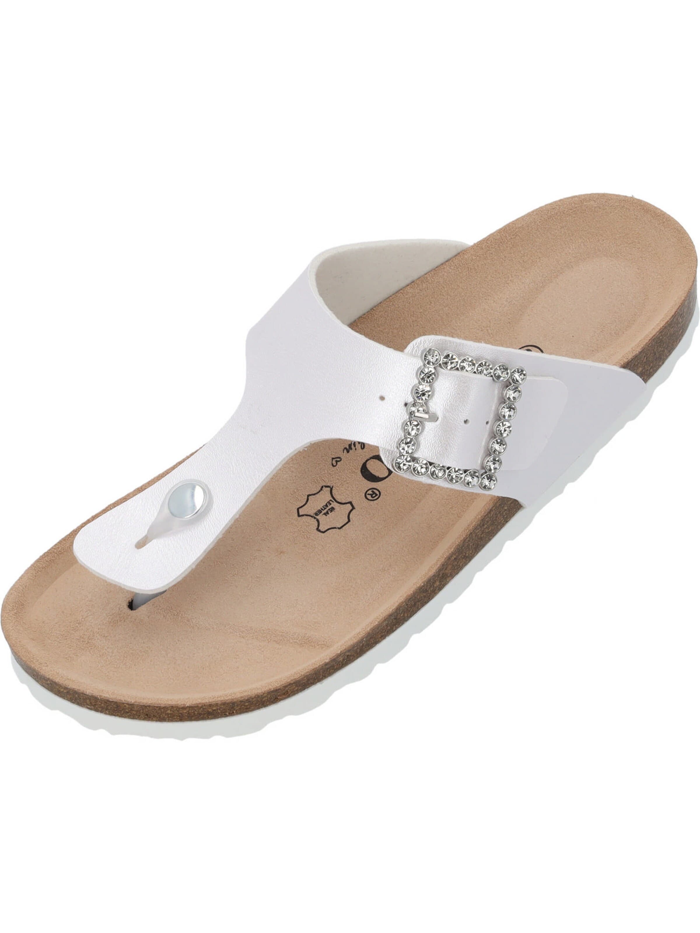 Palado by Sila Sahin T-bar sandals 'Palado Kos SQ by Sila Sahin' in White: front