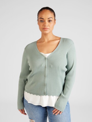 Giacchetta 'Taria Cardigan' di ABOUT YOU Curvy in verde: frontale