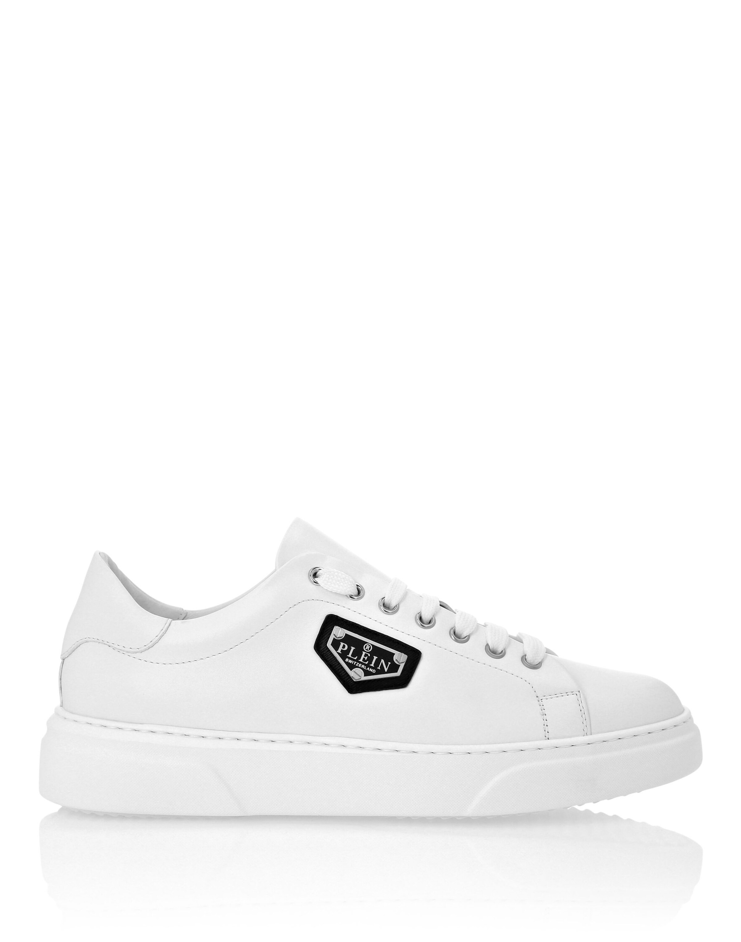 Philipp Plein - Zapatillas deportivas bajas en blanco: frente