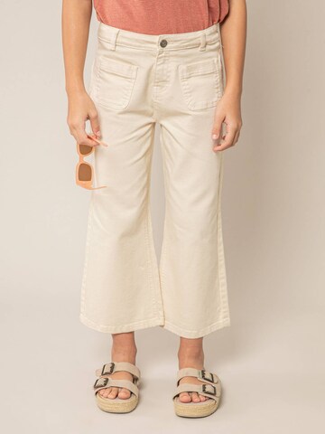 Wide Leg Jean 'LILOO' Deeluxe en beige : devant