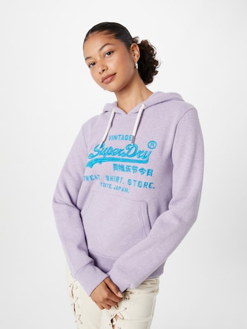 Superdry Sweatshirt in Lila: predná strana