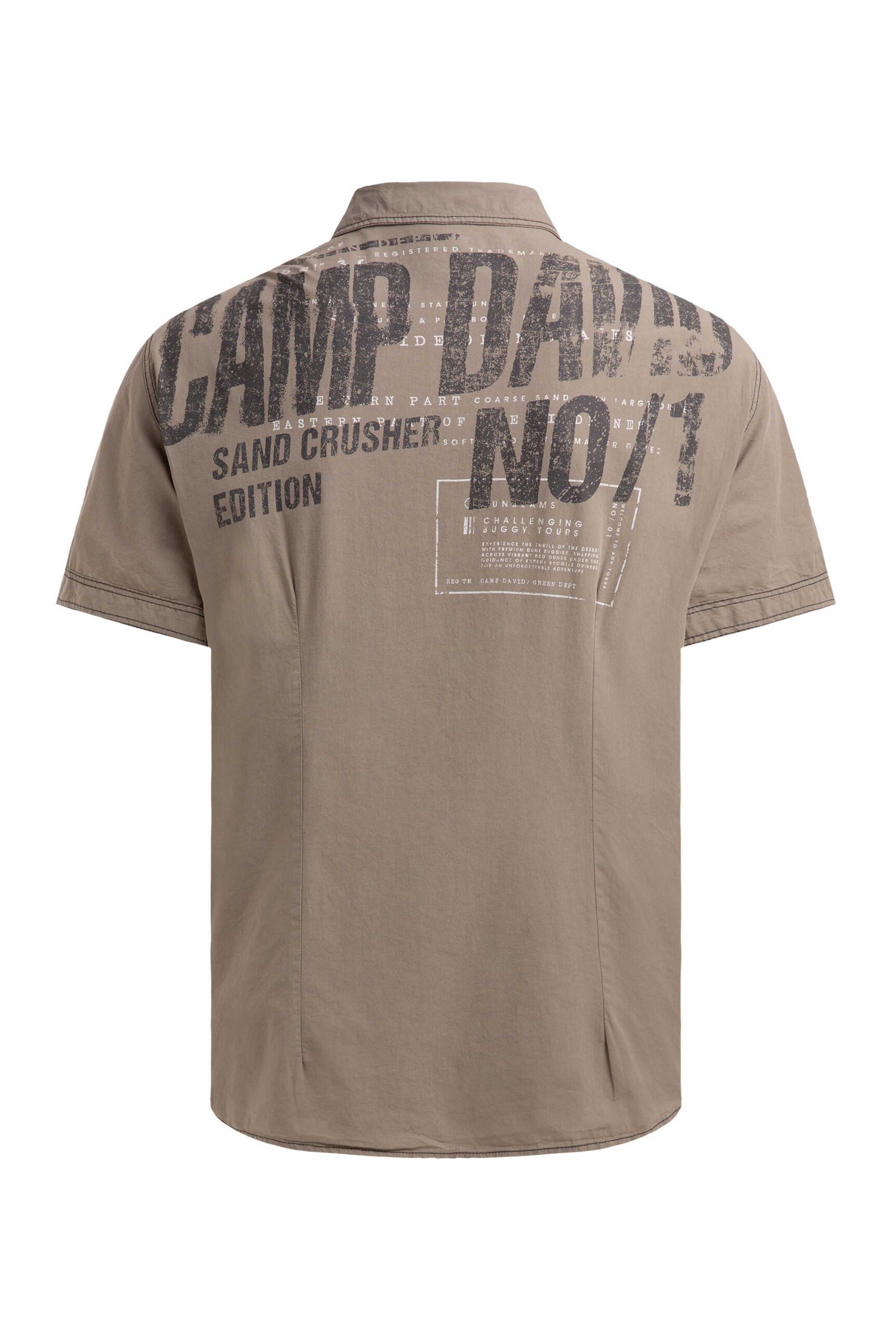 CAMP DAVID Slim fit Button Up Shirt in Brown
