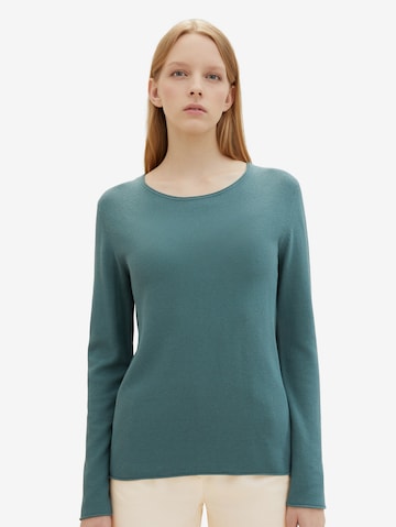 TOM TAILOR Sweater in Green: front