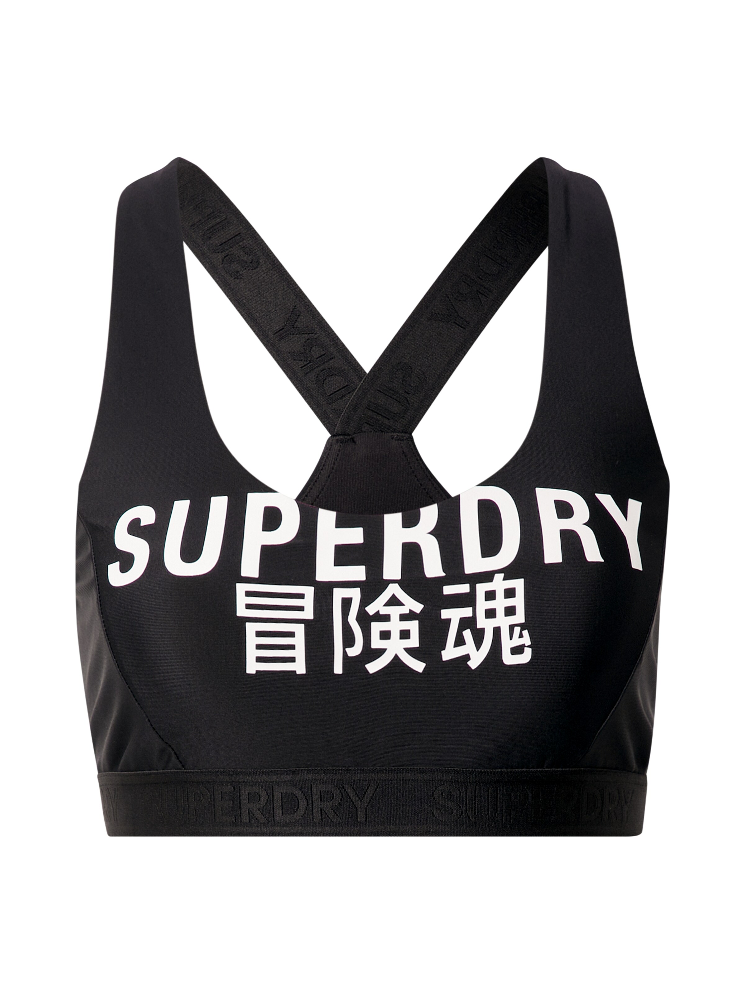 pmdy1 Moda mare Superdry Top per bikini in Nero, Bianco 