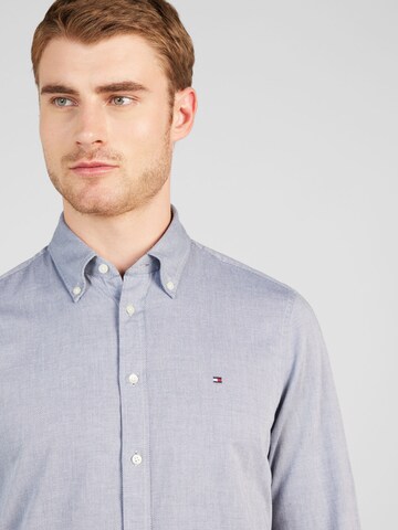 Tommy Hilfiger Tailored Slim fit Button Up Shirt 'ROYAL' in Blue