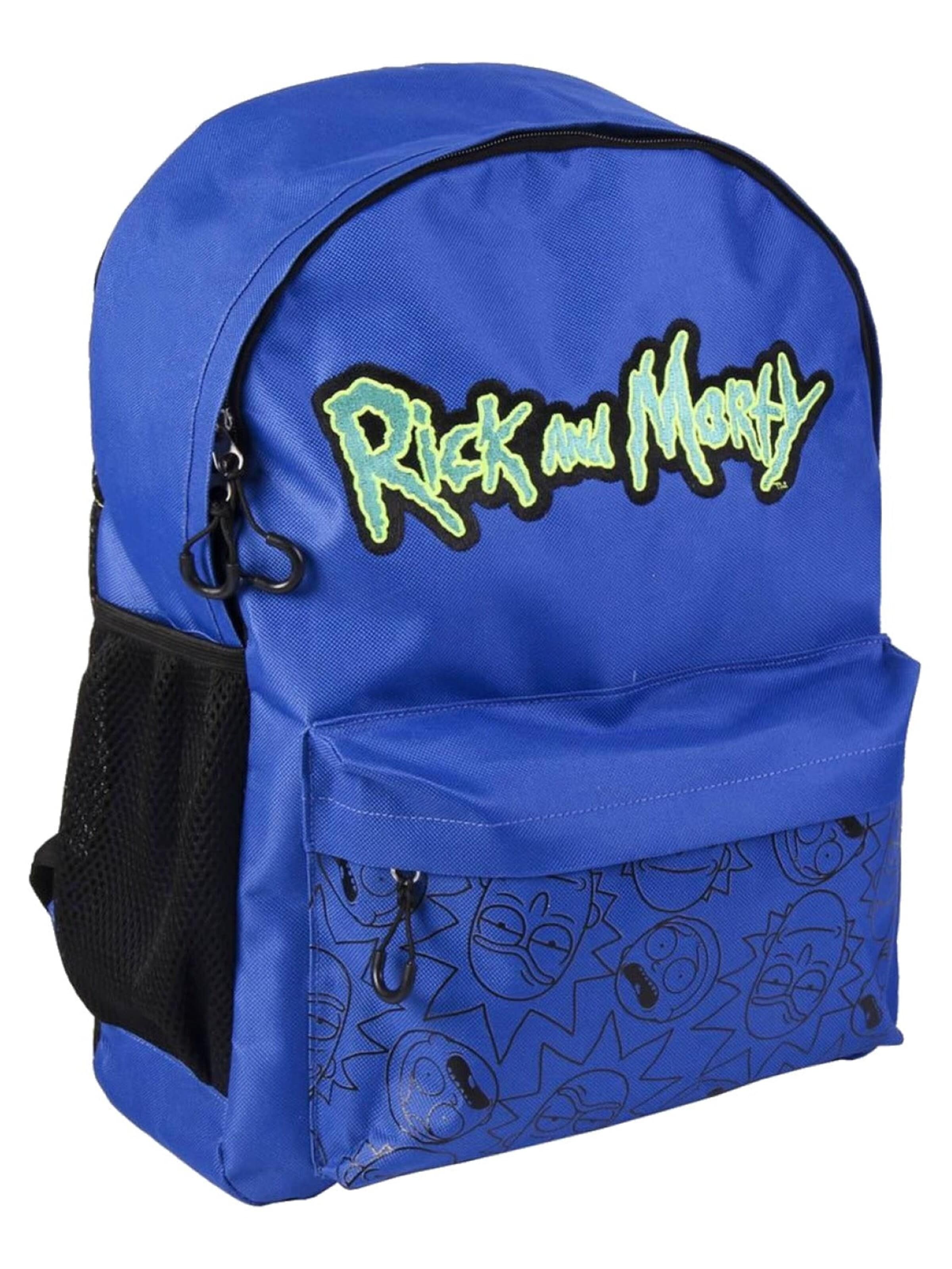 Rick And Morty Rugzak 'Rick and Morty Rugzak Hoogte 45cm' in Blauw: voorkant