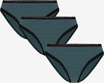 Albero Natur Panty 'Bio-Baumwoll-Slip mit Spitze – 3er Pack' in Green: front