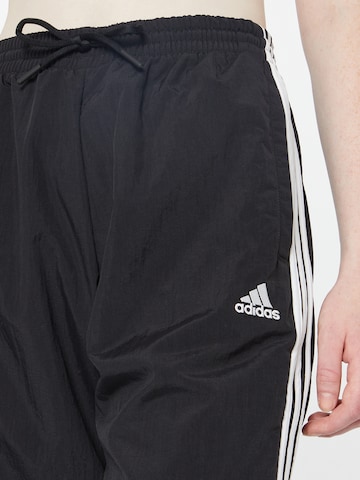 ADIDAS SPORTSWEAR Loose fit Workout Pants 'Essentials 3-Stripes Colorblock ' in Black