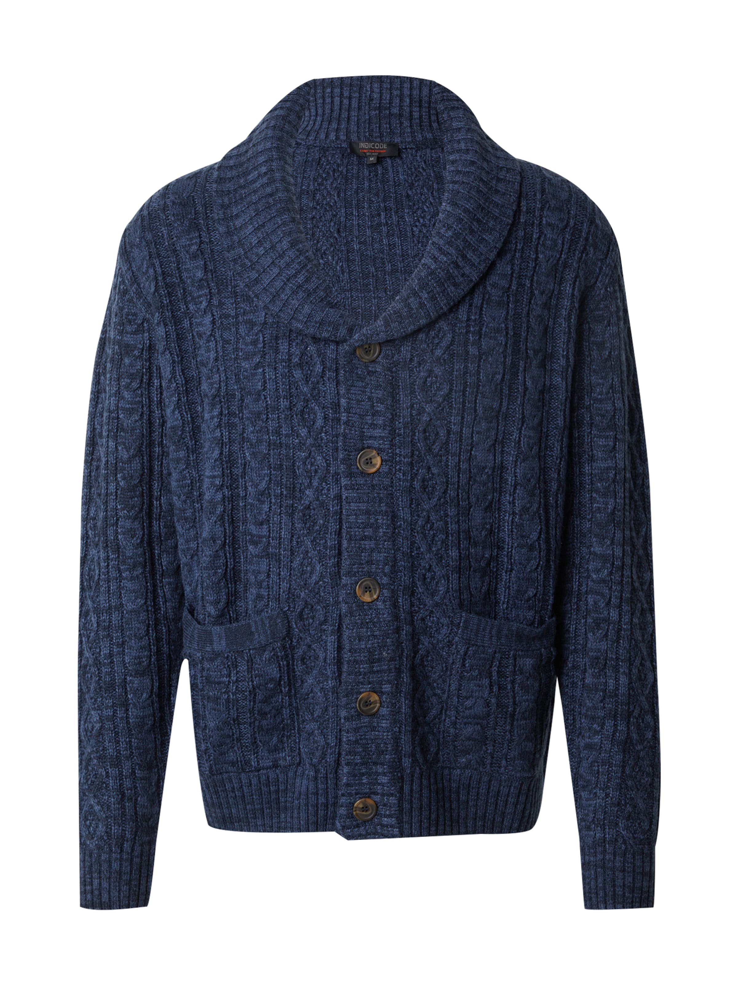 INDICODE JEANS Kardigán 'Ilterly' - kék: elől