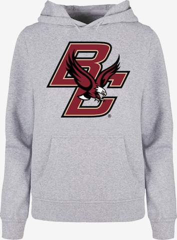 Sweat-shirt 'Boston College - Eagles' Merchcode en gris : devant