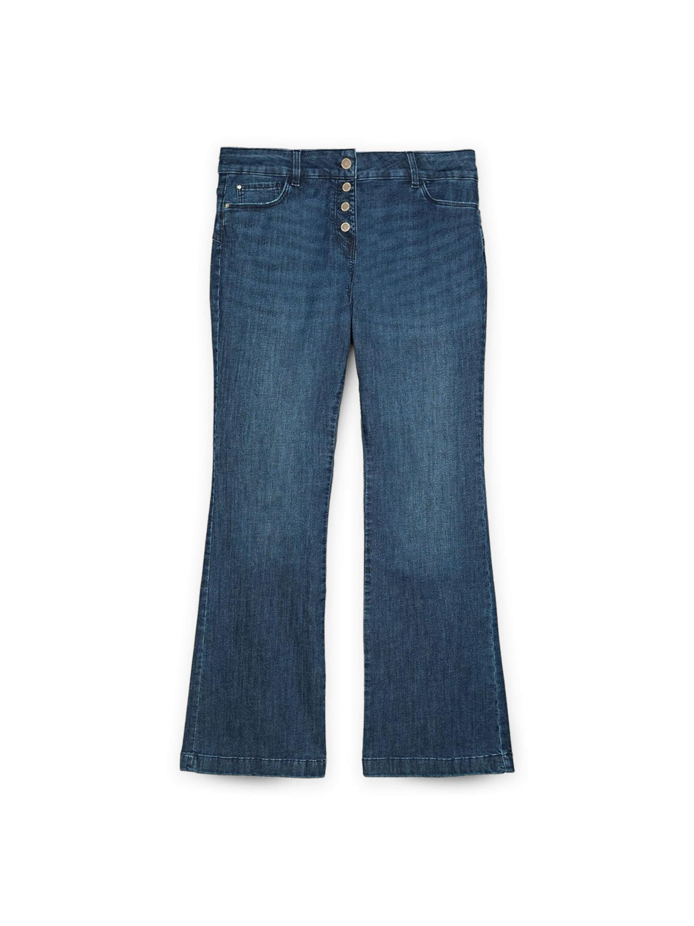 évasé Jean Fiorella Rubino en bleu : devant