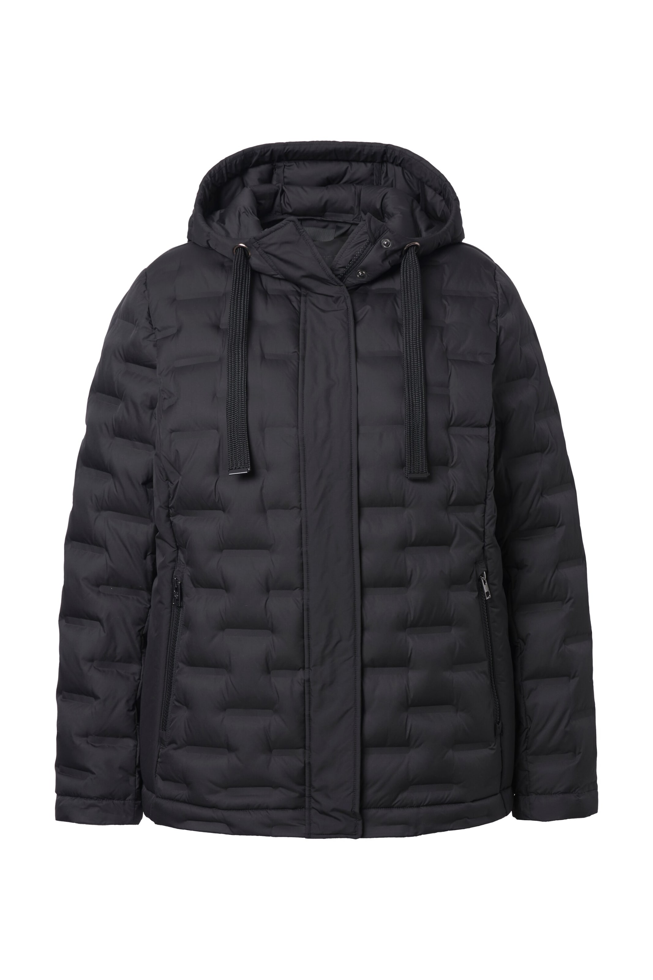 Ulla Popken Parka in Schwarz: Vorderseite