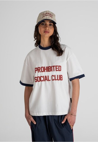 T-shirt 'SC' Prohibited en blanc : devant