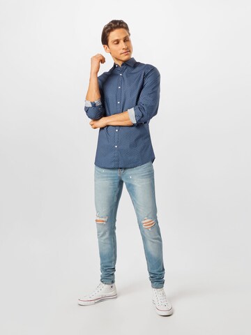 JACK & JONES Slim Fit Hemd 'Blackpool' in Blau