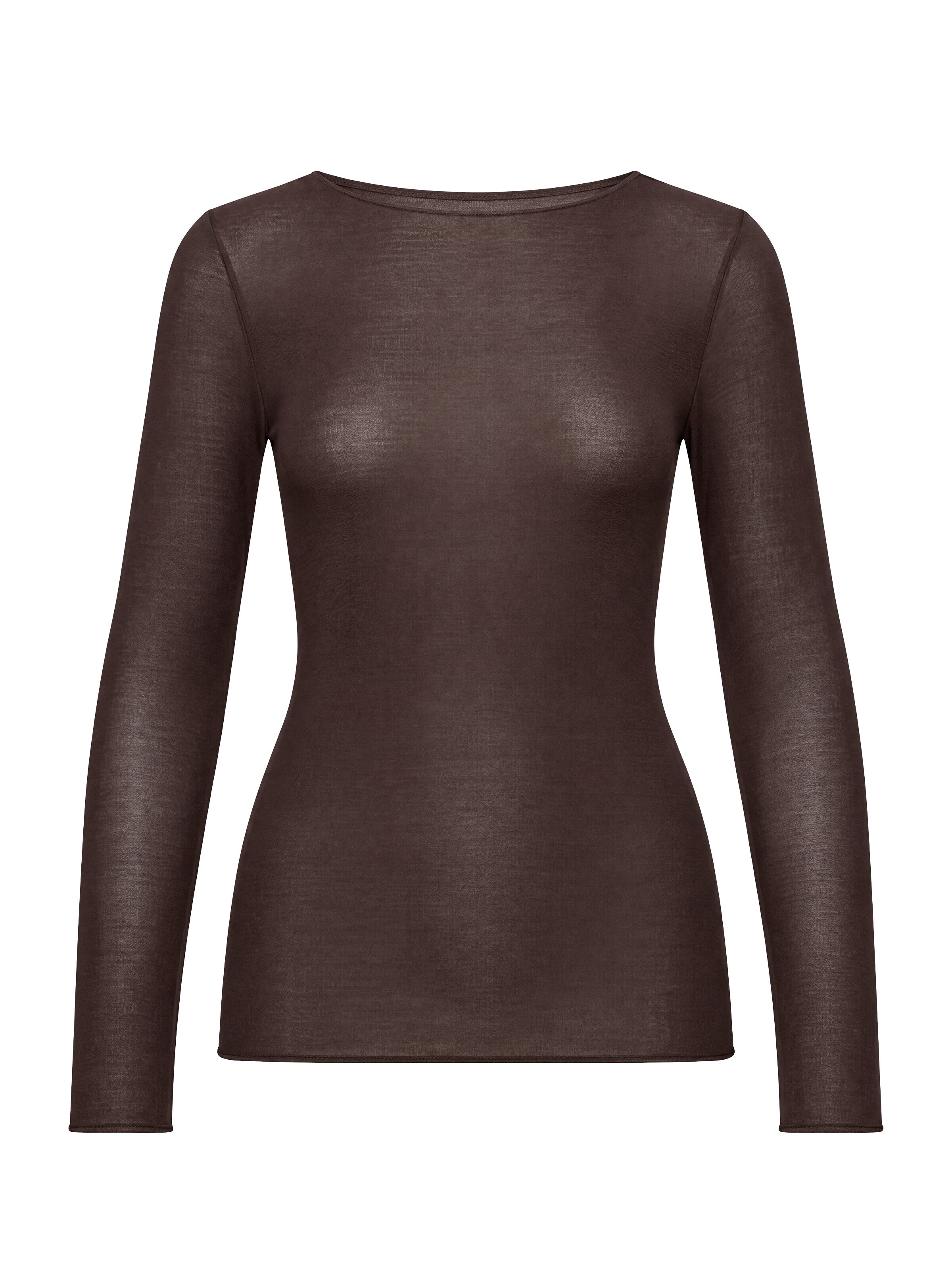 Ciocca Onderhemd 'Cashmere undershirt barchetta' in Bruin: voorkant