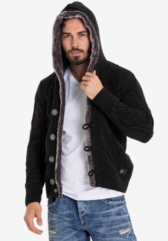 CIPO & BAXX Knit Cardigan in Black