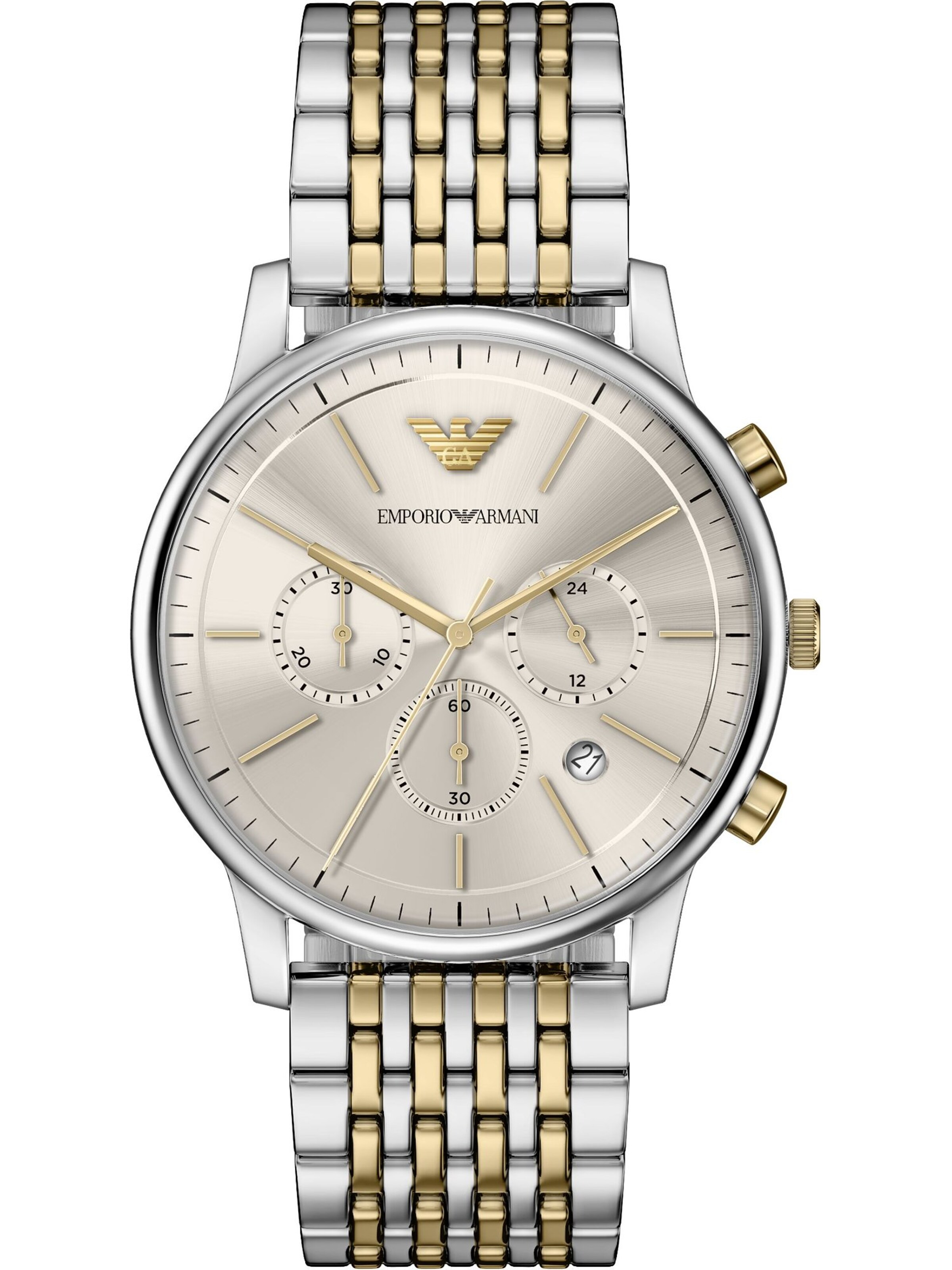 Emporio Armani Analoguhr in Gold: Vorderseite