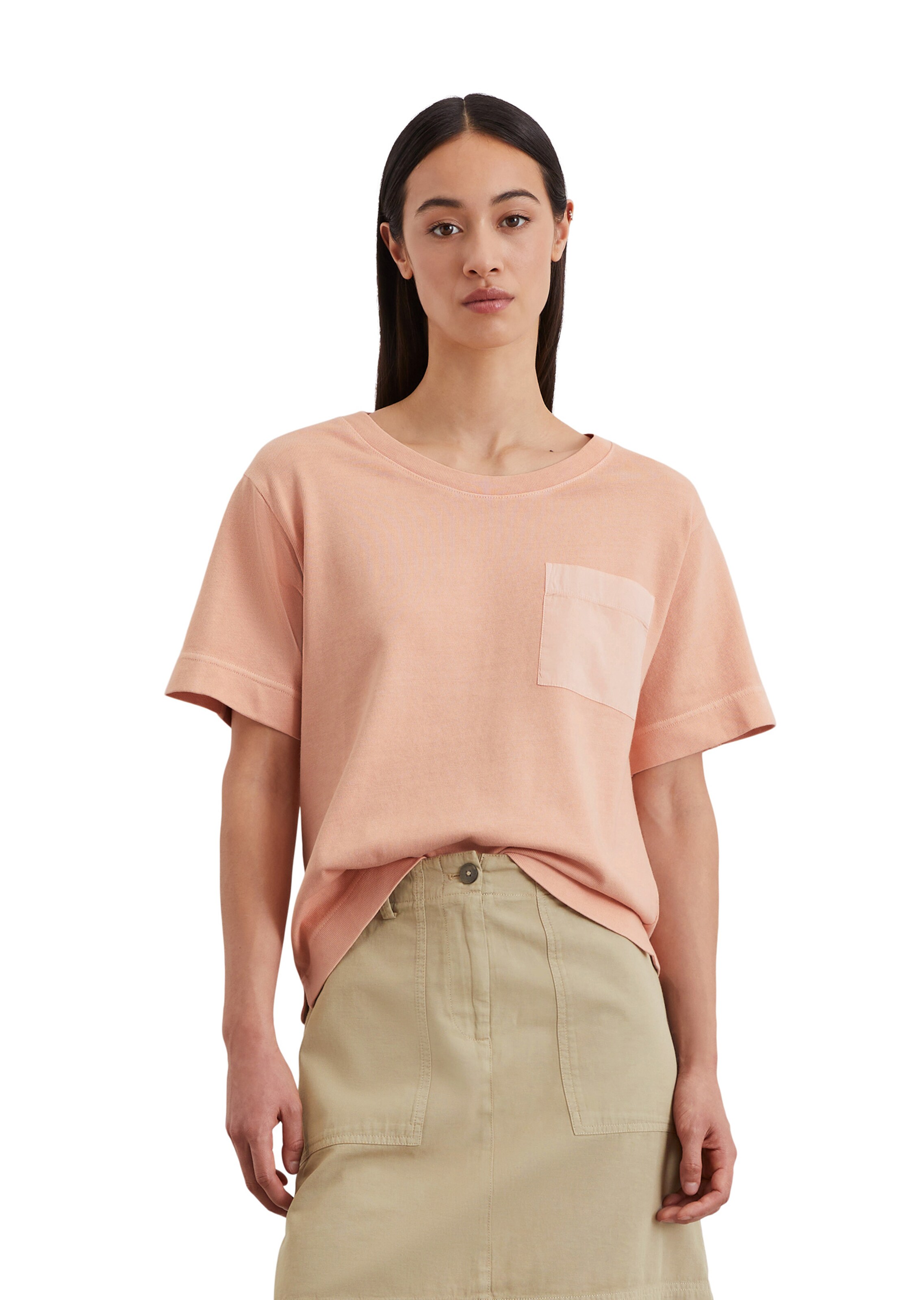 T-shirt Marc O'Polo en beige : devant