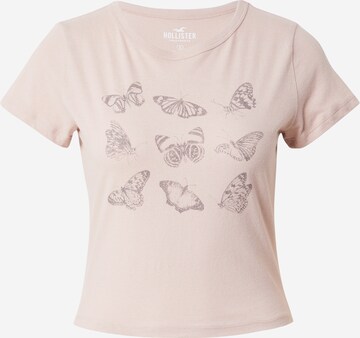 T-shirt HOLLISTER en rose : devant