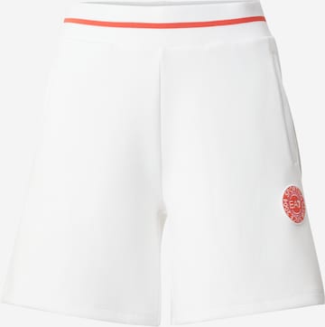 EA7 Emporio Armani - Regular Calças de desporto em branco: frente