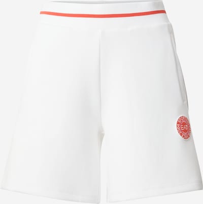 Pantaloni sport EA7 Emporio Armani pe portocaliu închis / alb, Vizualizare produs