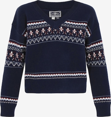 Pull-over DreiMaster Maritim en bleu : devant