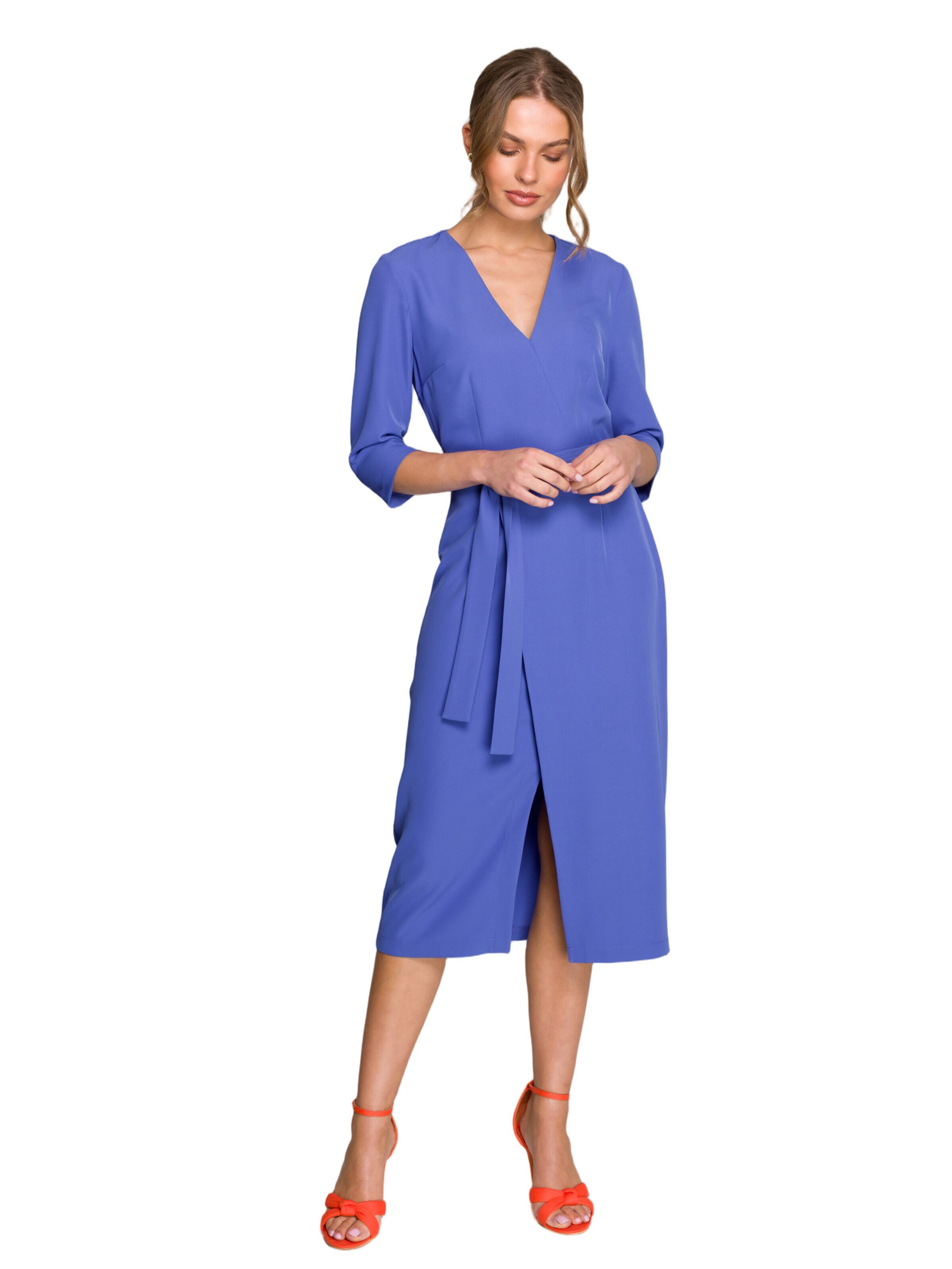 Rochie 'Sukienka z kopertowym motywem' de la Stylove pe albastru