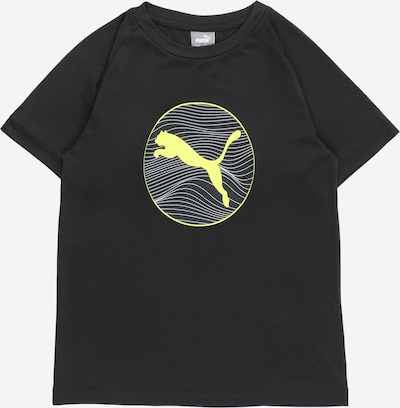 PUMA T-Shirt en citron vert / noir / blanc, Vue avec produit