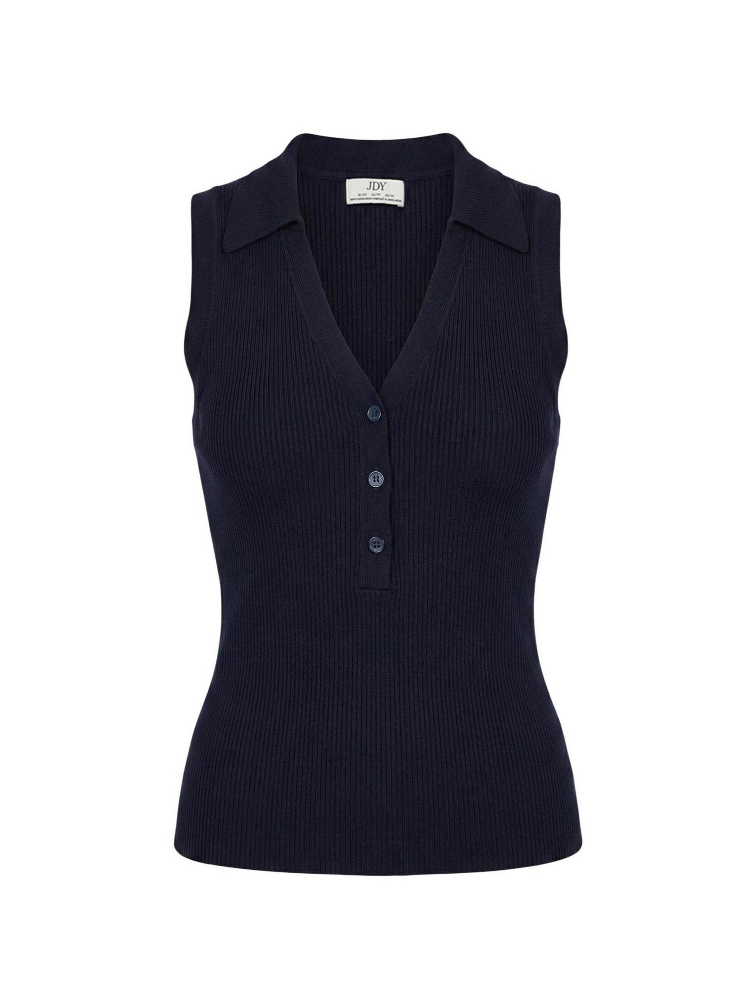 Top in maglia 'Nanna' di Jaqueline de Yong in blu: frontale
