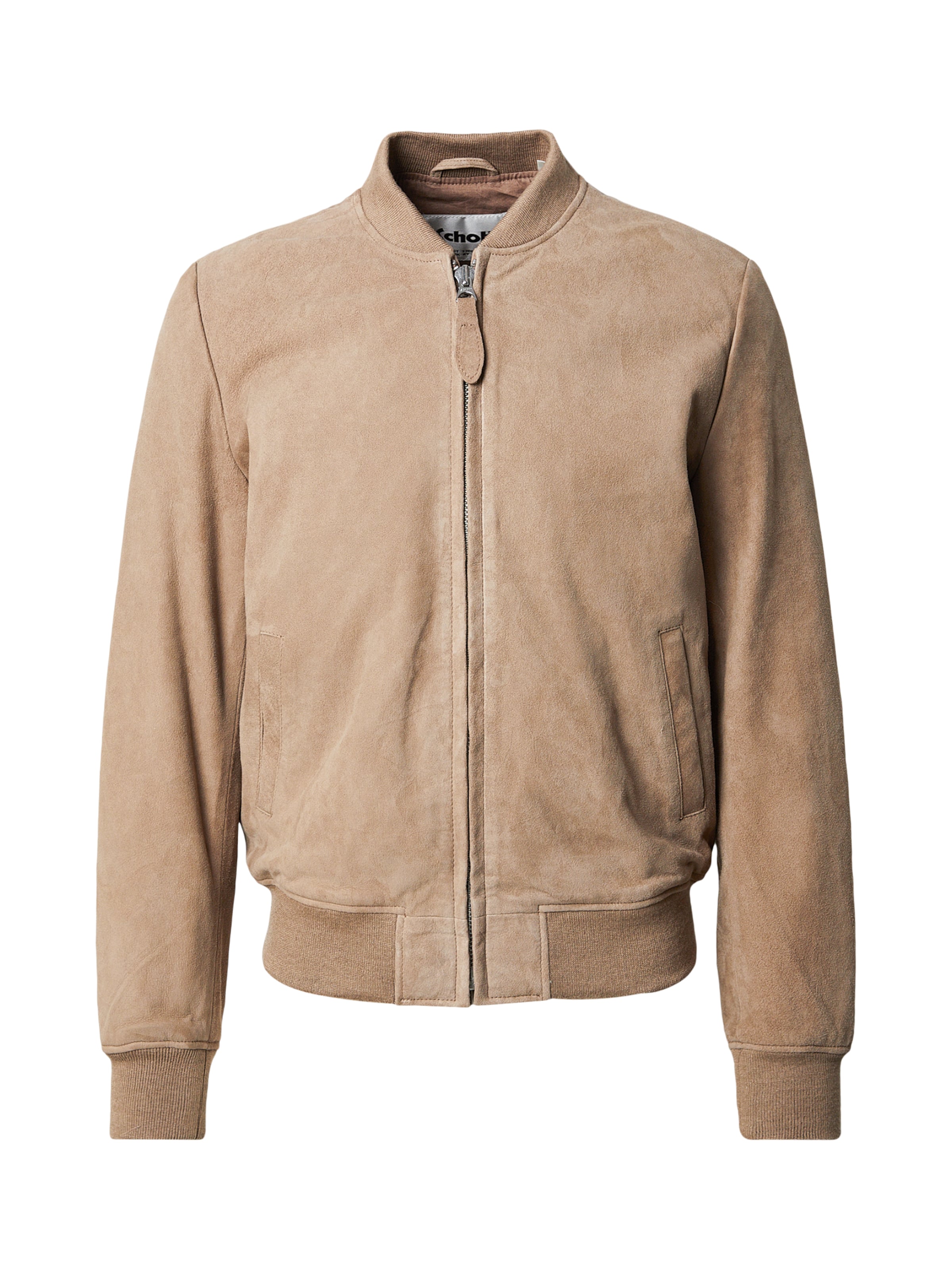 Schott NYC Veste mi-saison en beige foncé, Vue avec produit