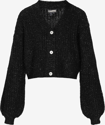 DreiMaster Vintage Knit Cardigan in Black: front