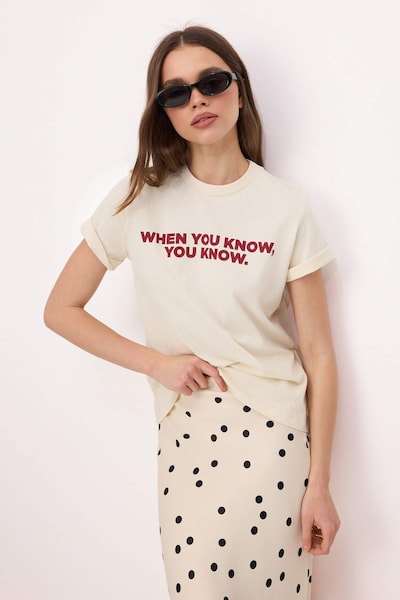 Trendyol Shirts i XS i rød / hvid, Produktvisning
