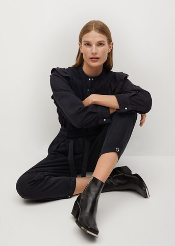 MANGO Regular Pleat-front jeans 'Snaps' in Black