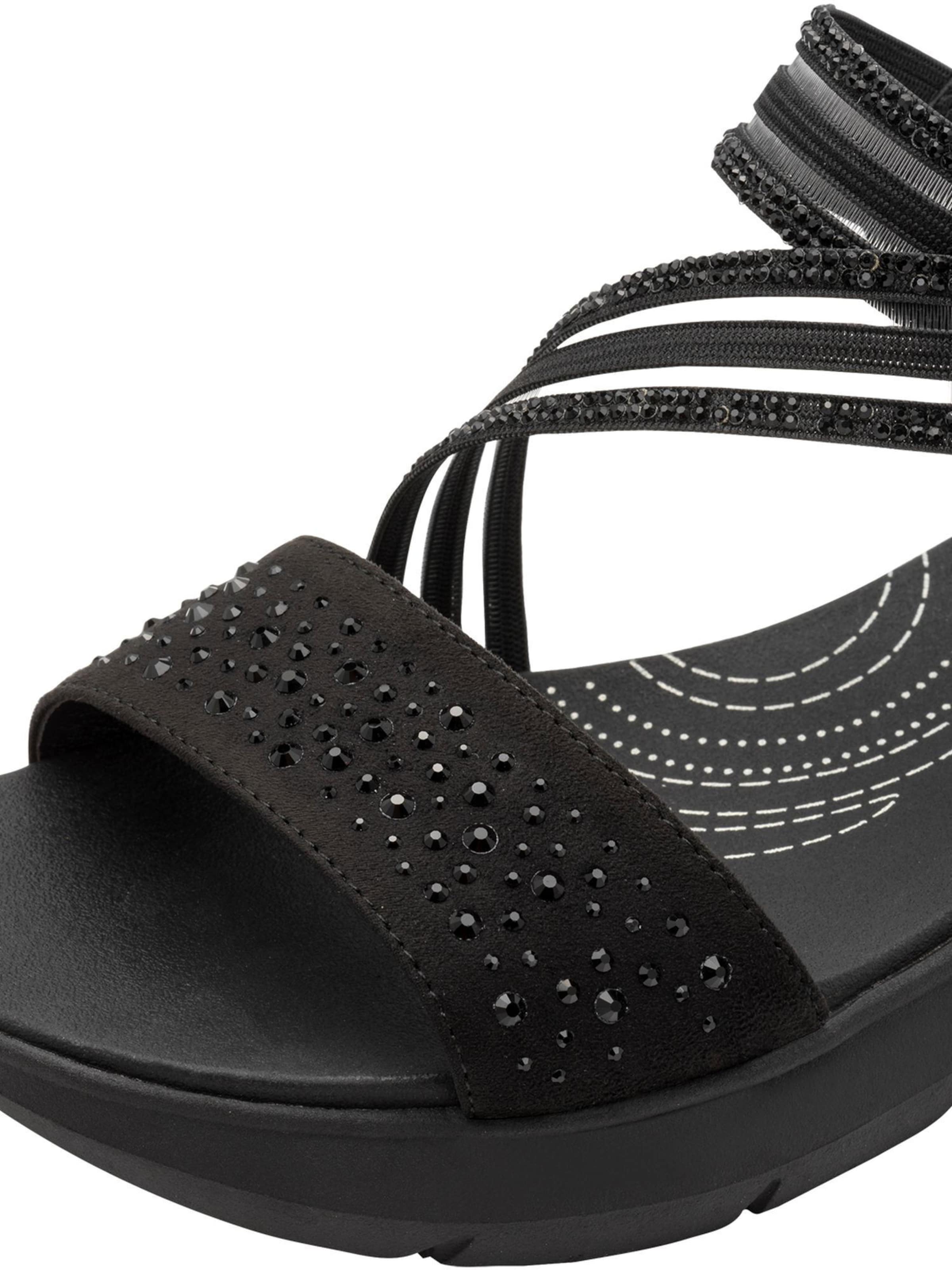 JANA Sandale in Schwarz