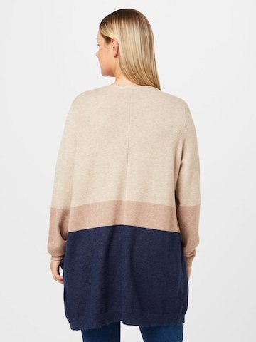 ONLY Carmakoma Knit Cardigan 'New Stone' in Beige