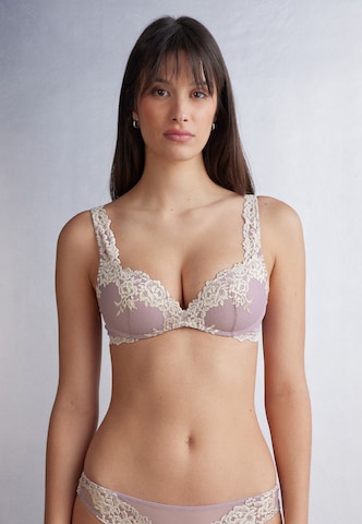 INTIMISSIMI Push-up Bra 'Pretty Flowers' in Purple: front