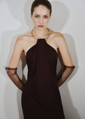MANGO Knitted dress in Brown